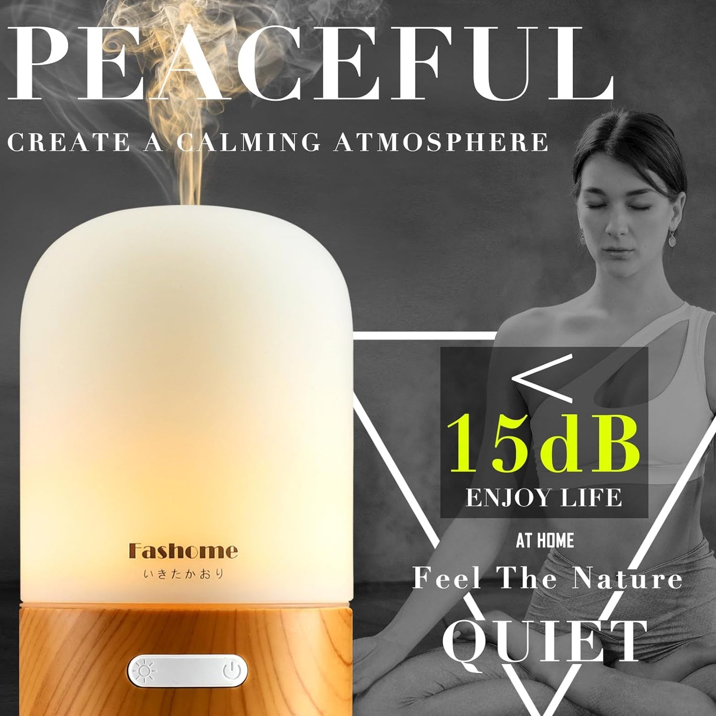 6-in-1 Glass Humidifier with Multiple LED Light Modes