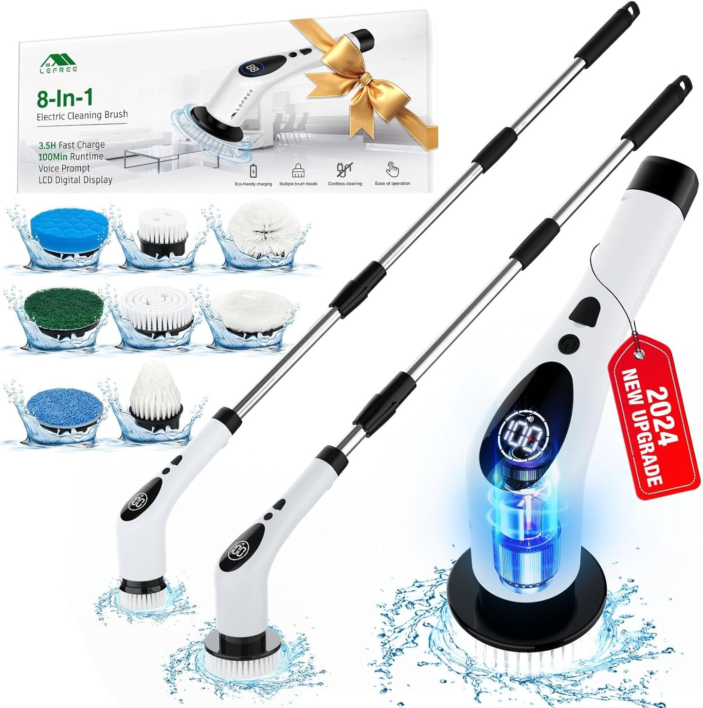 Cordless Scrub Brush with 8 Attachments