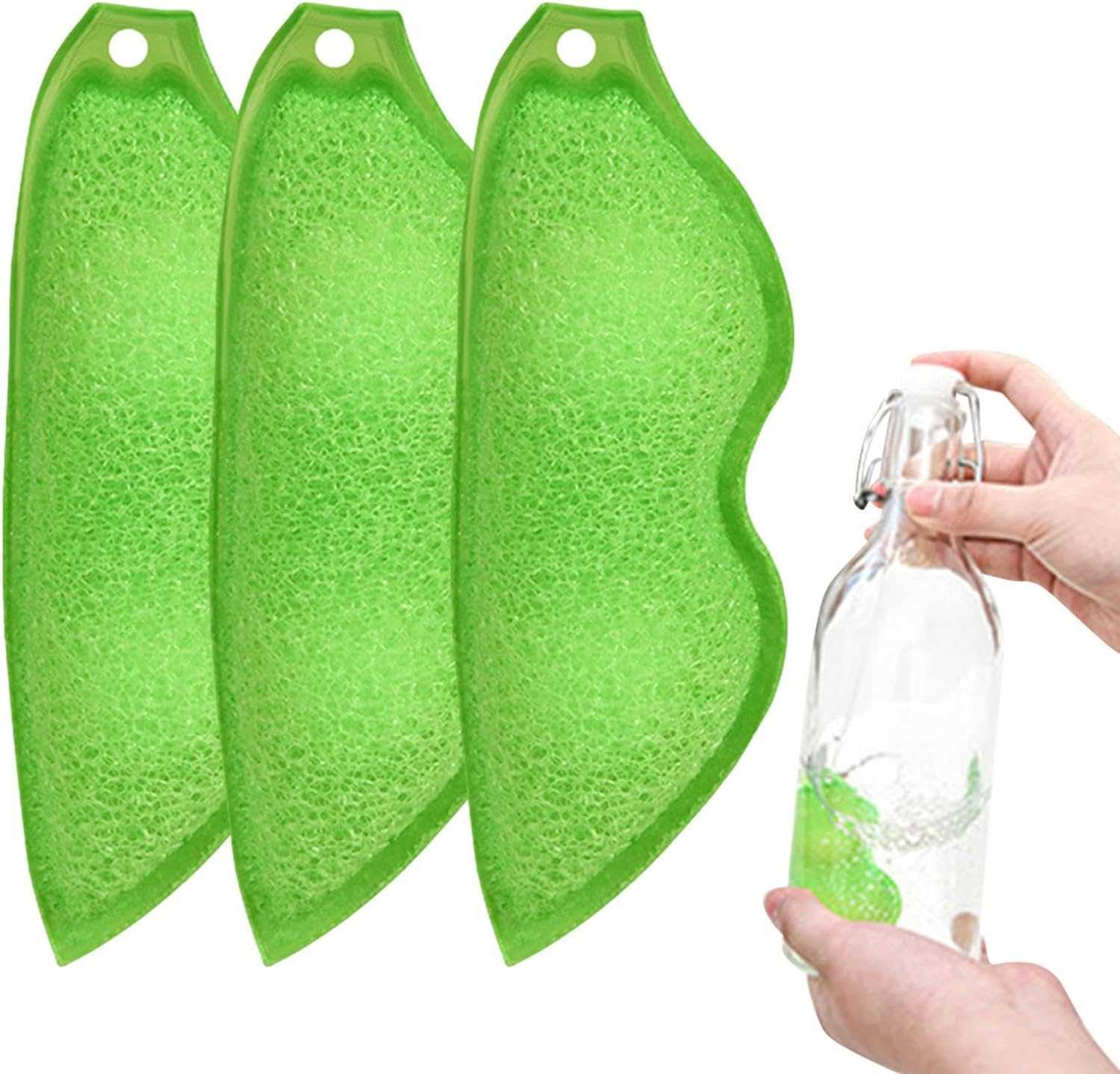Beans shaped Bottle Cleaning Sponge
