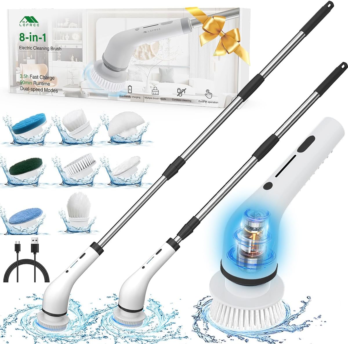Cordless Scrub Brush with 8 Attachments