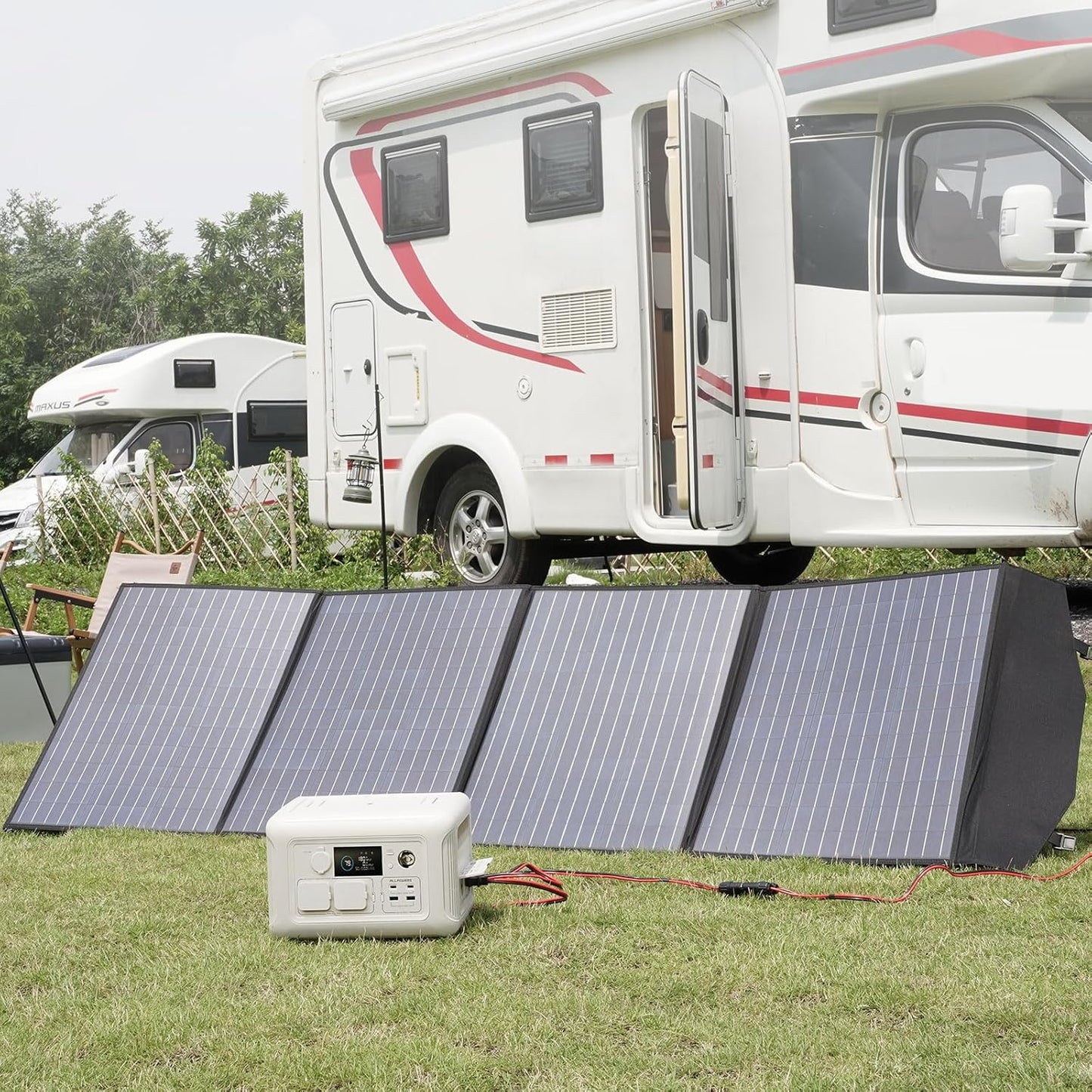 Smart ALLPOWERS 299Wh Pure Power Station + Solar Panel – Compact, Clean Energy Backup for Camping & Emergency Use