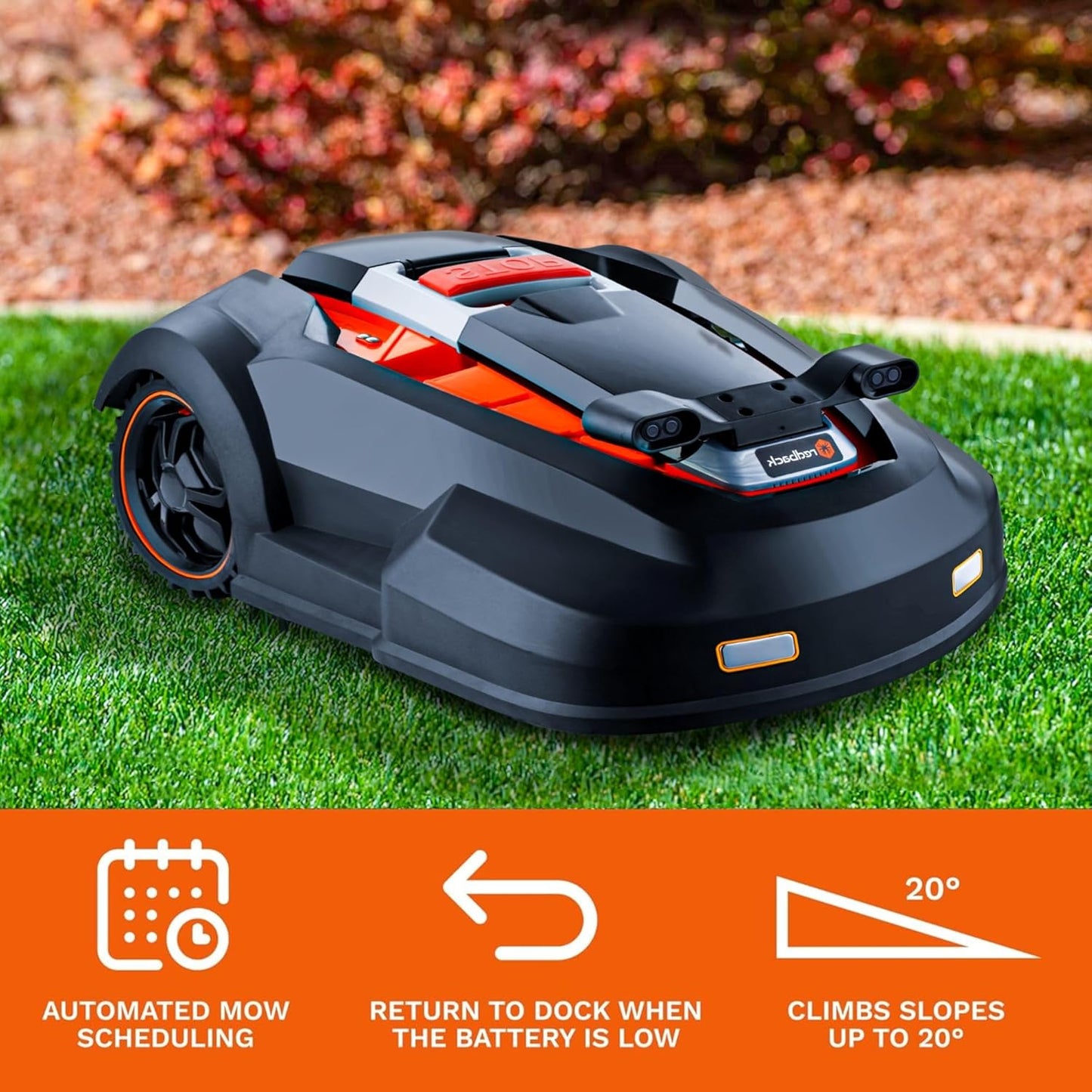 Smart Precision Robotic Mower – Premium 2024 Tech, Silent 65dBA, DIY Kit, Mows ¼ Acre & Steep Slopes