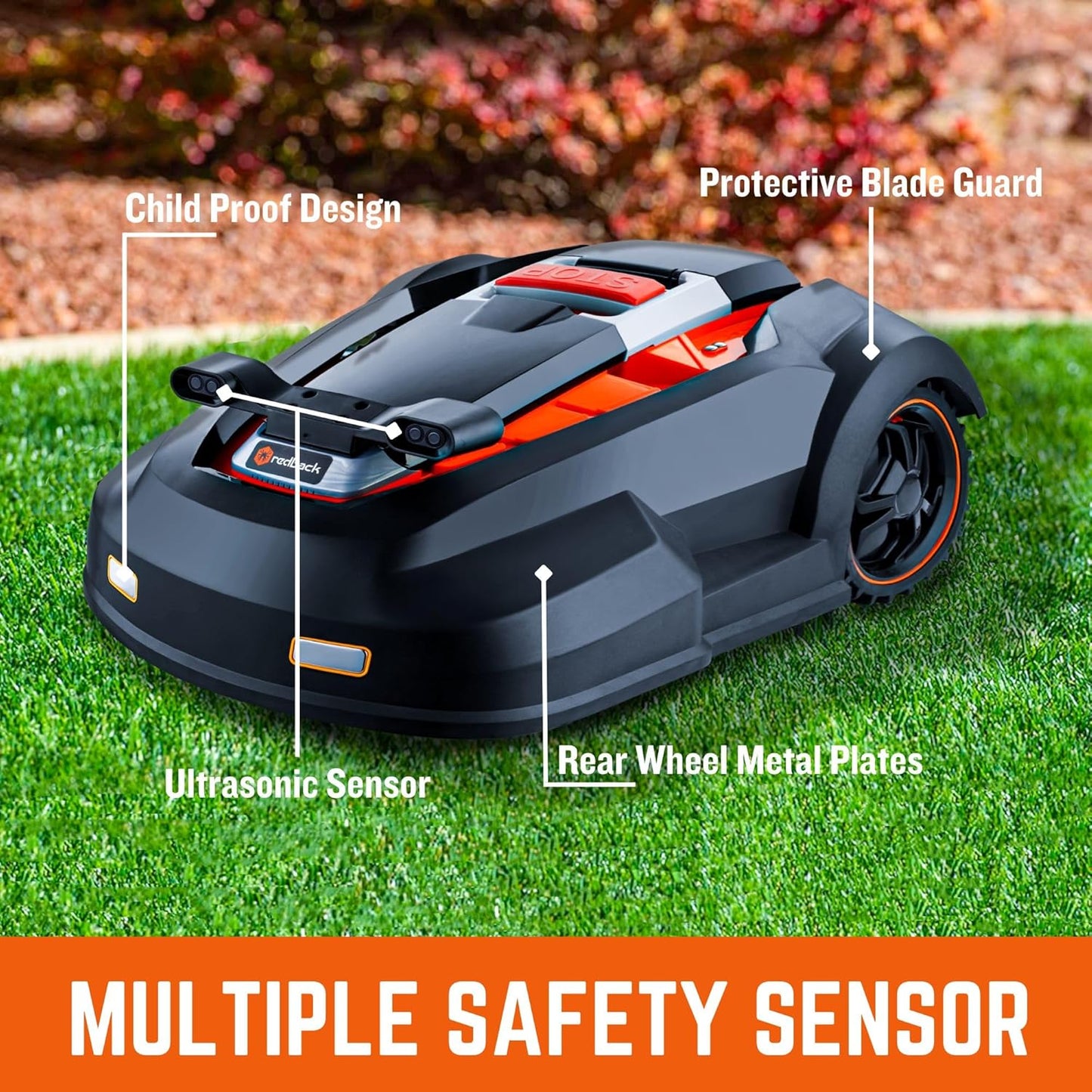 Smart Precision Robotic Mower – Premium 2024 Tech, Silent 65dBA, DIY Kit, Mows ¼ Acre & Steep Slopes