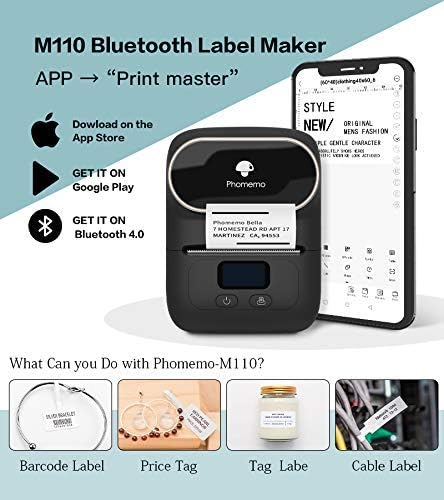 Barcode Label Printer Bluetooth Portable Thermal Printer