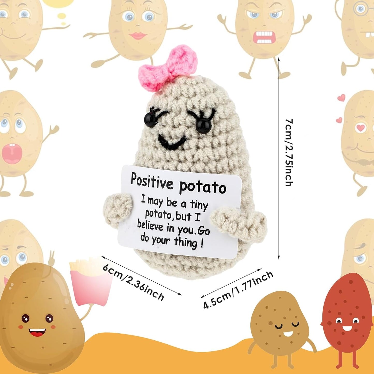 Positive Potato with Bowknot