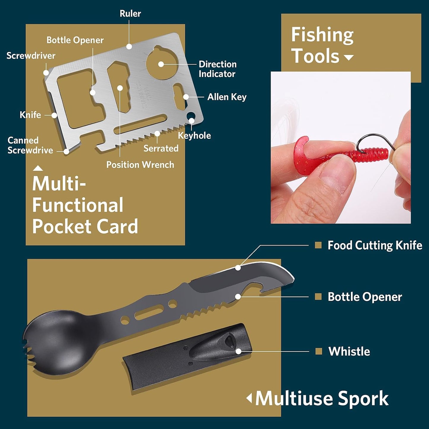 Camping and Hiking Essentials Pack 13-in-1