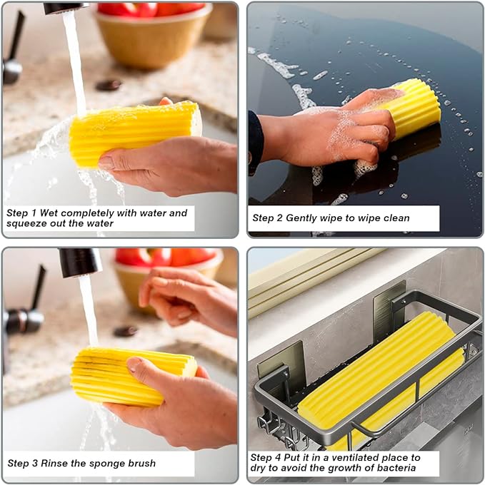 Damp Clean Duster, Dust Cleaning Sponge (Pack of 6)