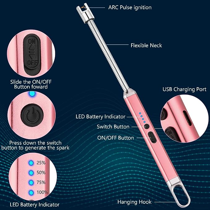 Electric Candle Rechargeable USB Lighter