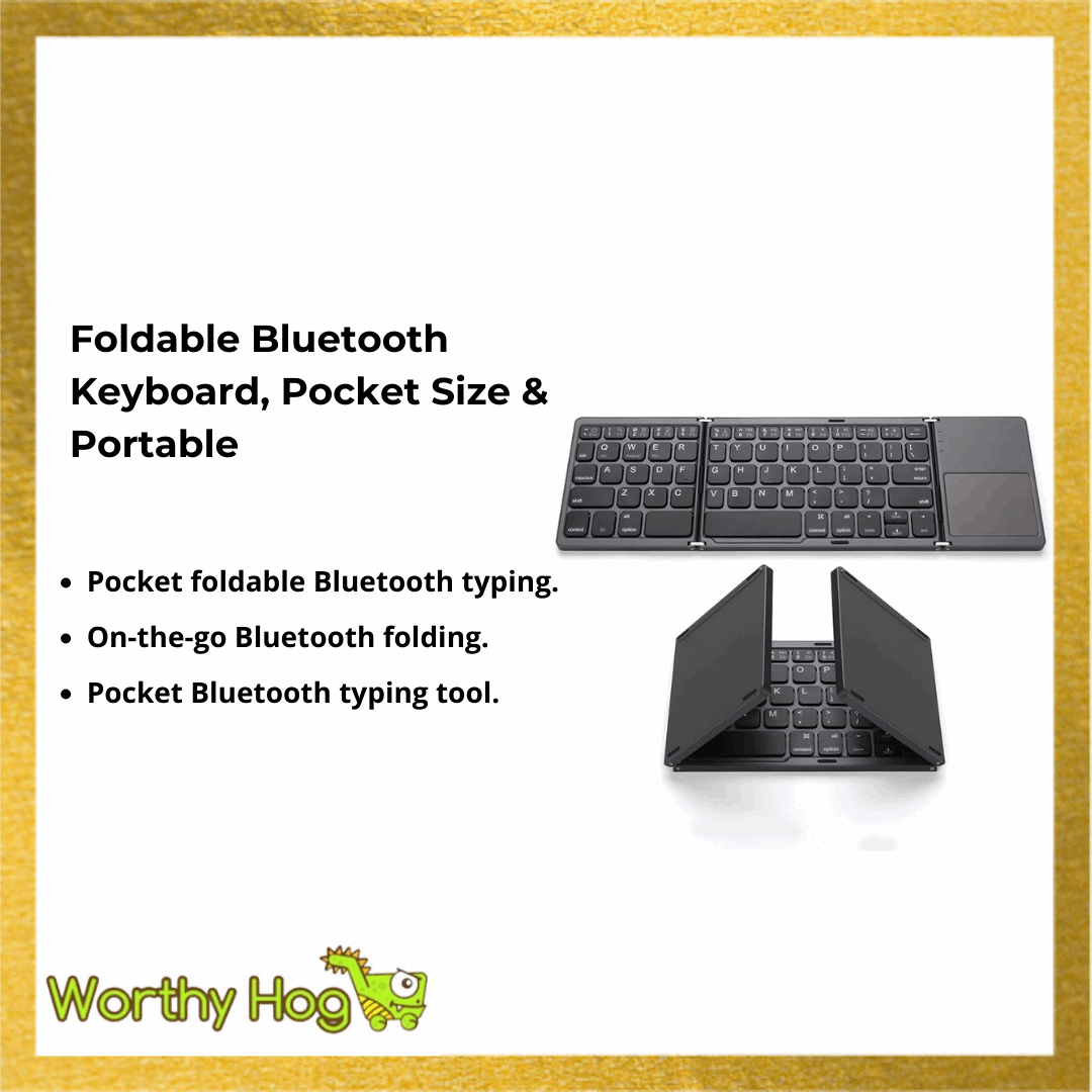 Foldable Bluetooth Keyboard, Pocket Size & Portable