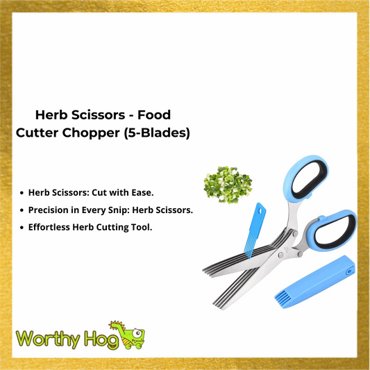 Herb Scissors - Food Cutter Chopper (5-Blades)