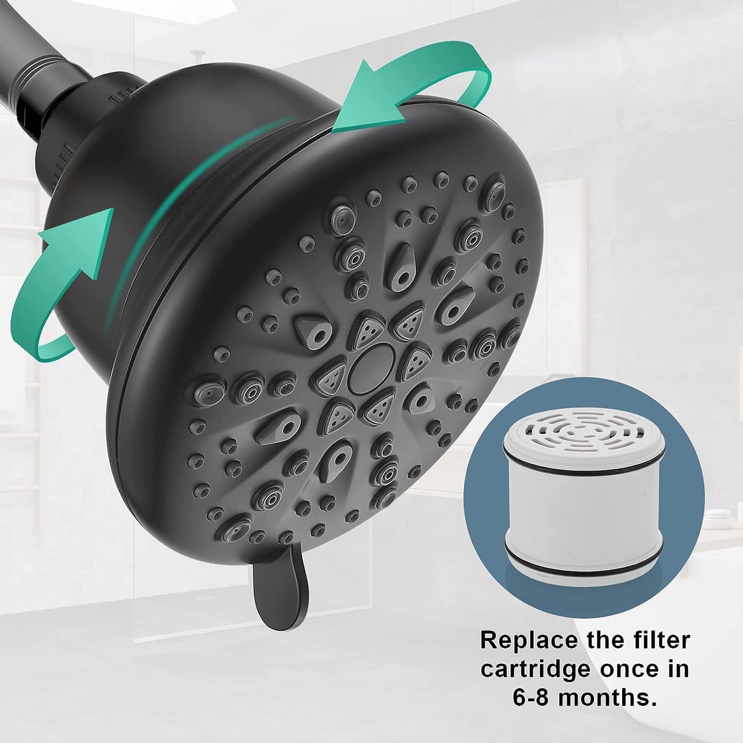 High Pressure Filtered Shower Head