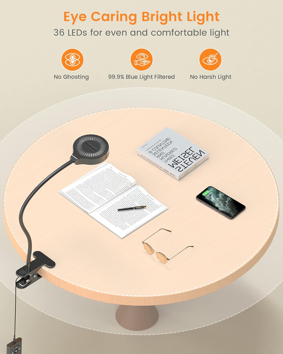 LED Reading Clip on Light