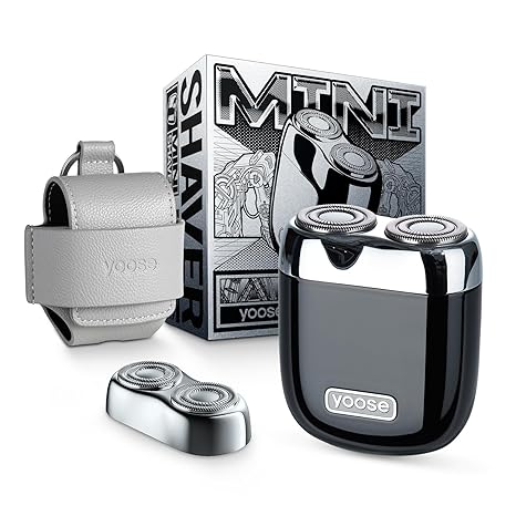 Mini Shaver Black and Replacement Head