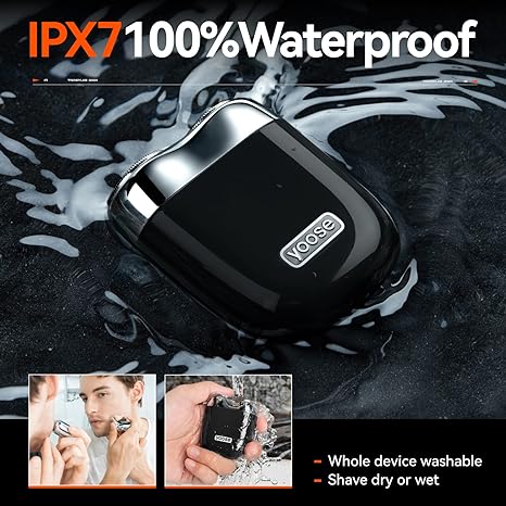 Mini Shaver Black and Replacement Head