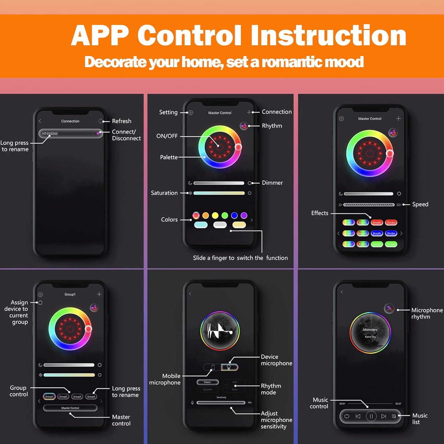 Mood Light Projection With Multiple Functions