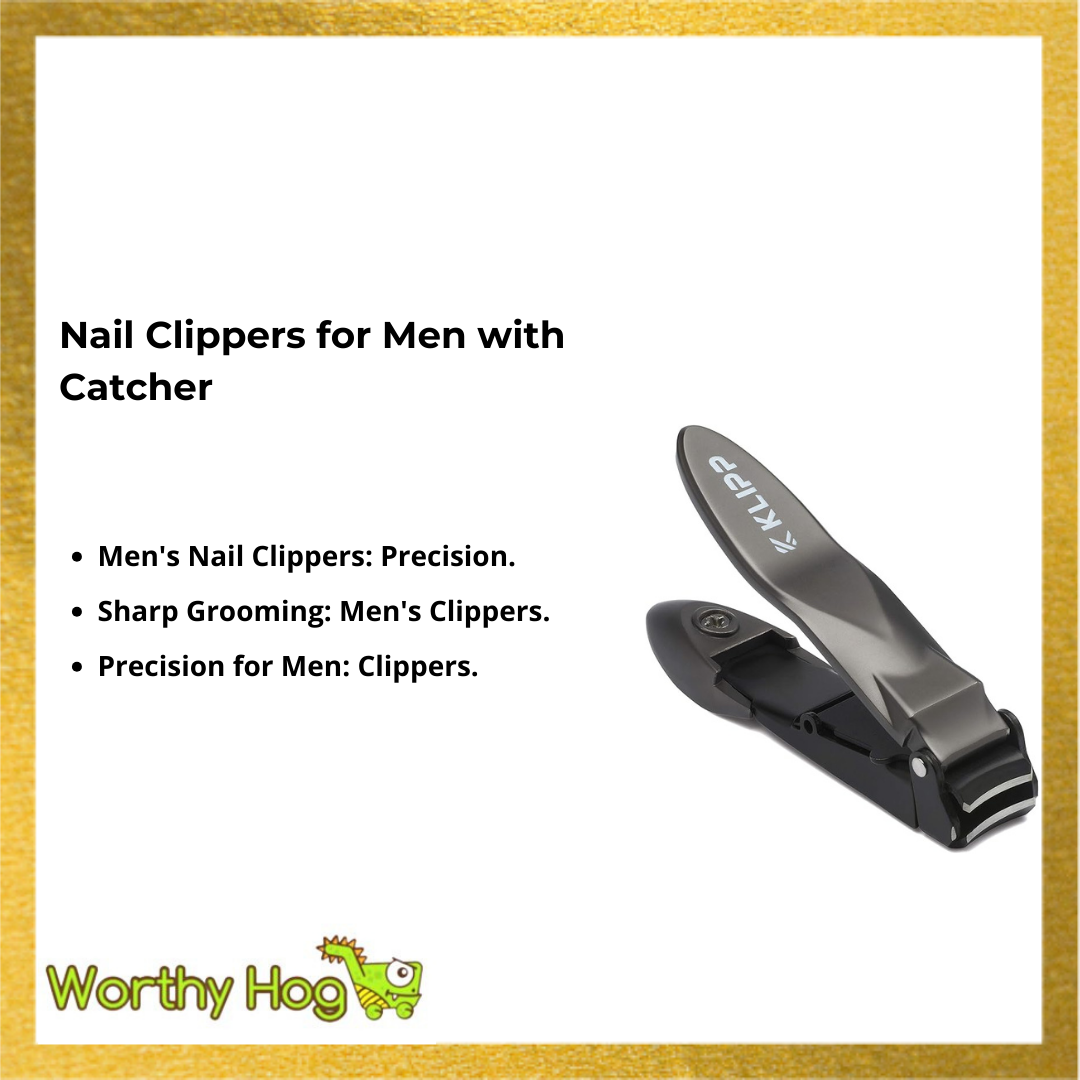 Nail Clippers for Men with Catcher