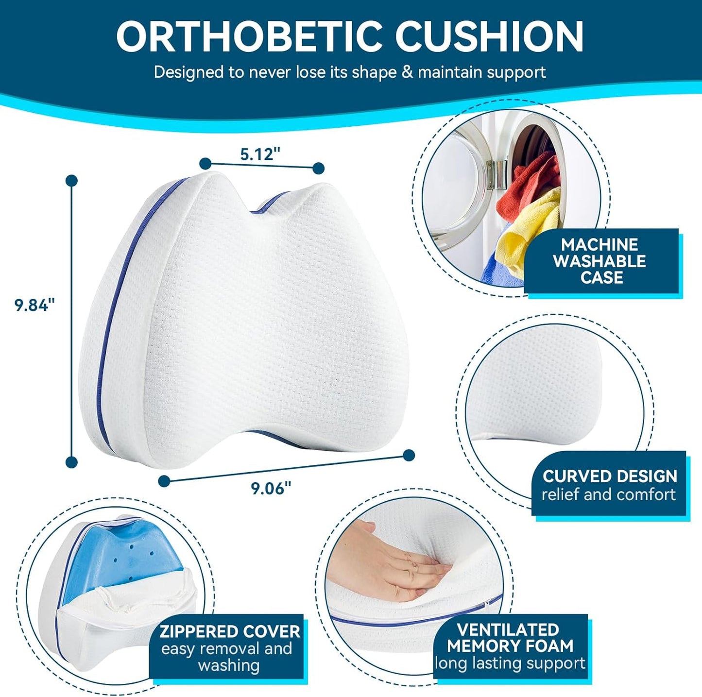 Orthopedic Memory Foam Knee Support Pillow