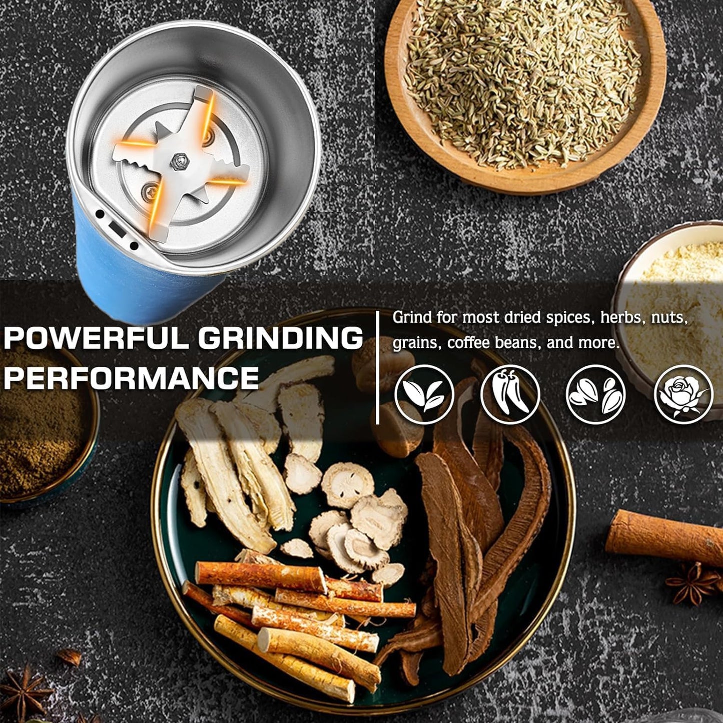 Portable Coffee Bean Herb Grinder