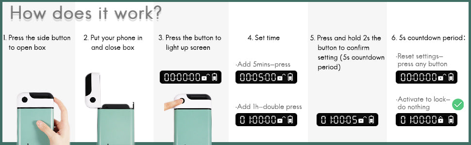 Portable Lock Box with Timer for Phone