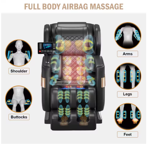 Elite Full Body Massage Chair – Zero Gravity Design with Airbag Relaxation & Back Therapy Functions