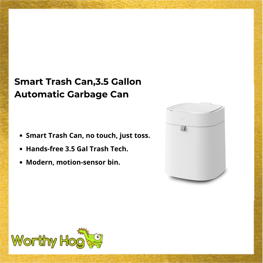 Smart Trash Can,3.5 Gallon Automatic Garbage Can