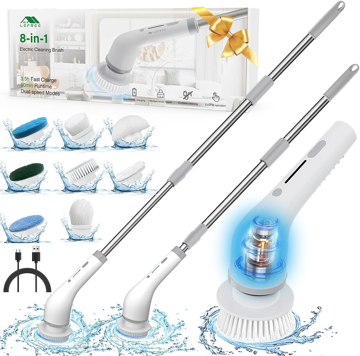 Cordless Scrub Brush with 8 Attachments