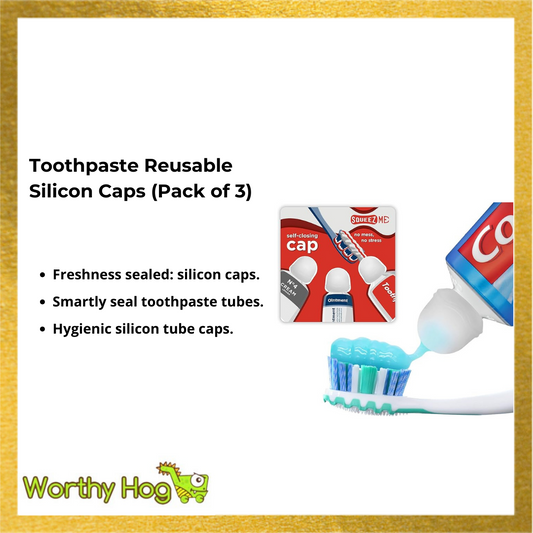 Toothpaste Reusable Silicon Caps (Pack of 3)
