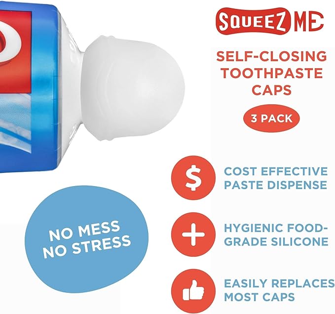 Toothpaste Reusable Silicon Caps (Pack of 3)