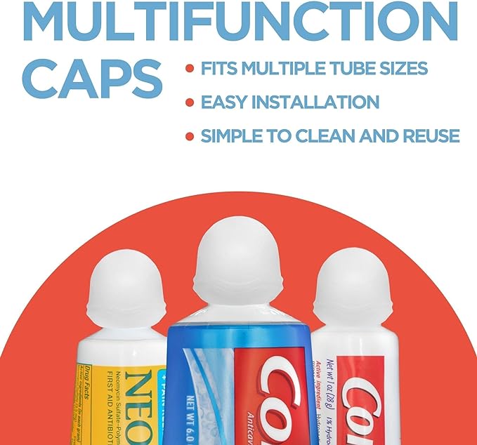 Toothpaste Reusable Silicon Caps (Pack of 3)
