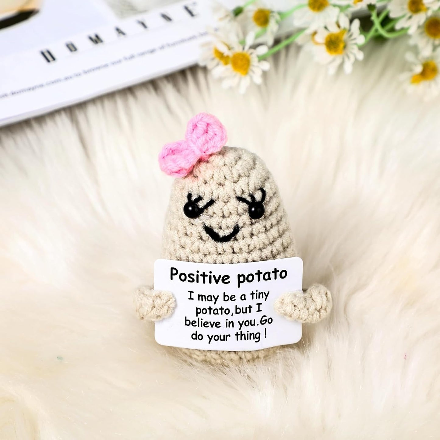 Positive Potato with Bowknot