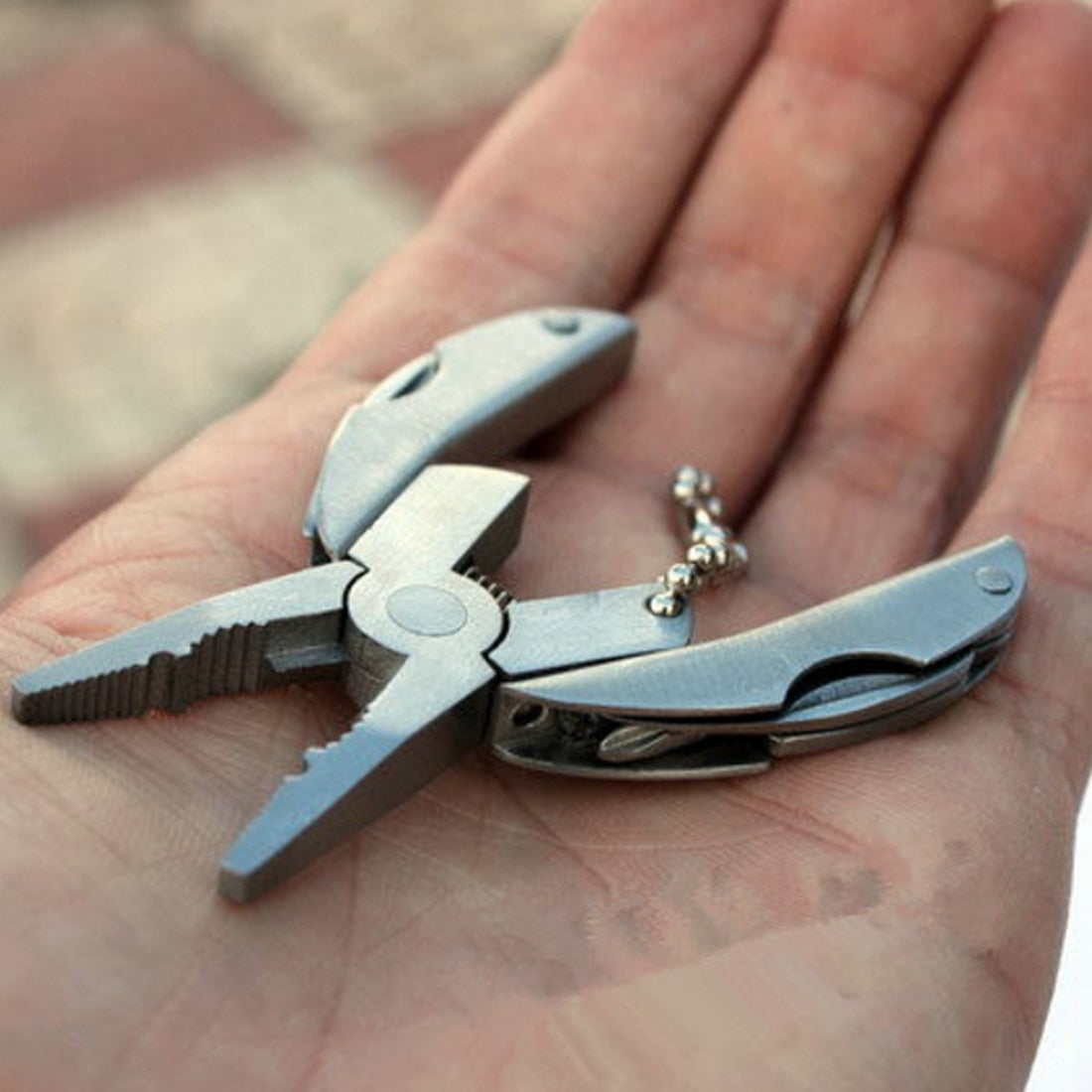 Multifunction Pocket Plier Tool Keychain