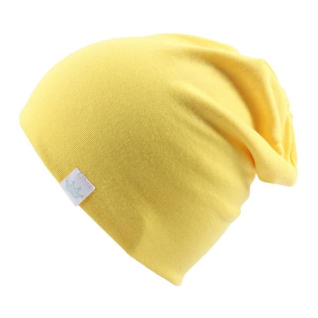 Plain Knitted Cotton Skullies Beanies For Kid Children Embroidery Crown Hat Cap Girls Boys Spring Autumn Outdoor Caps - worthyhog