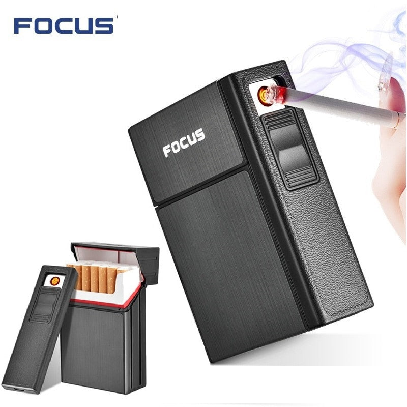 Ciagrette Holder Box with  Electronic Lighter - worthyhog