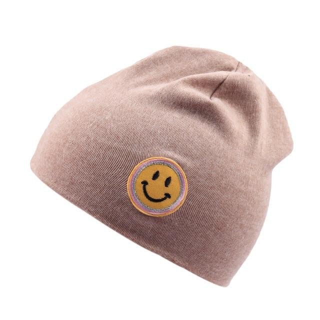 Plain Knitted Cotton Skullies Beanies For Kid Children Embroidery Crown Hat Cap Girls Boys Spring Autumn Outdoor Caps - worthyhog