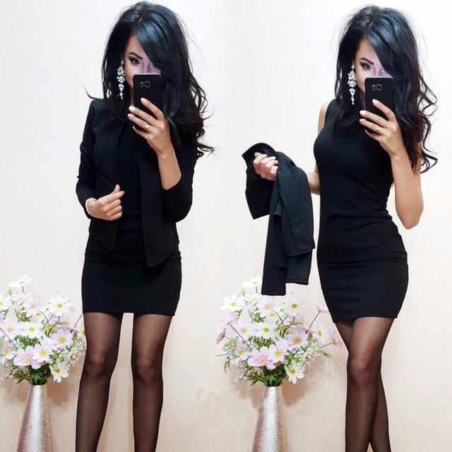 O-Neck Above Knee Mini Dress - worthyhog