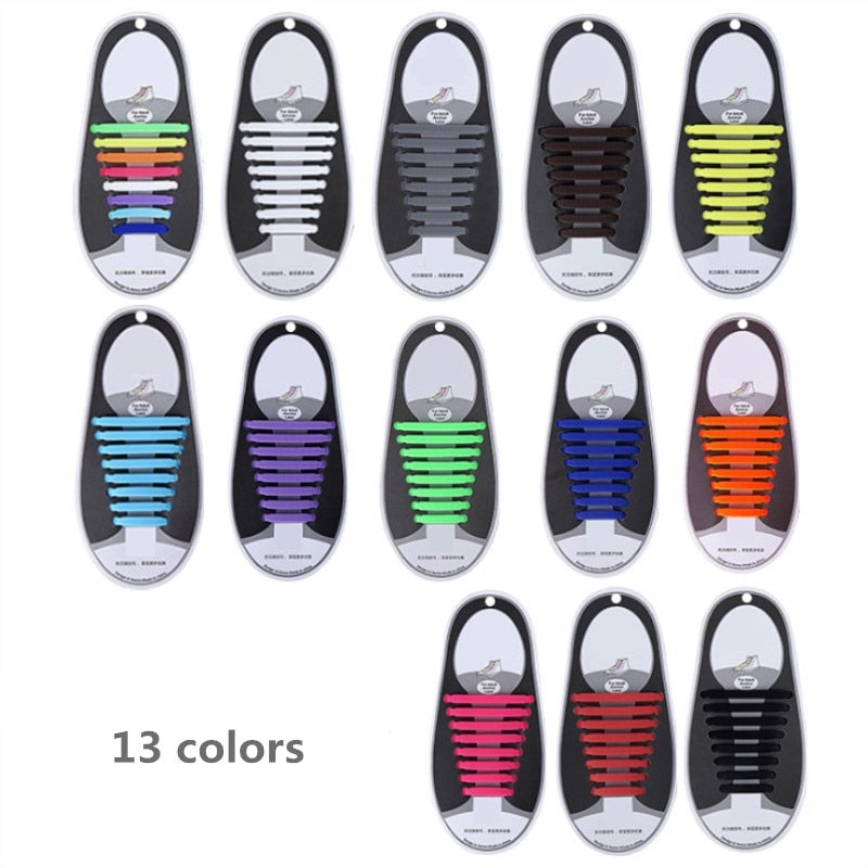 16pcs/lot Silicone Shoelaces - worthyhog