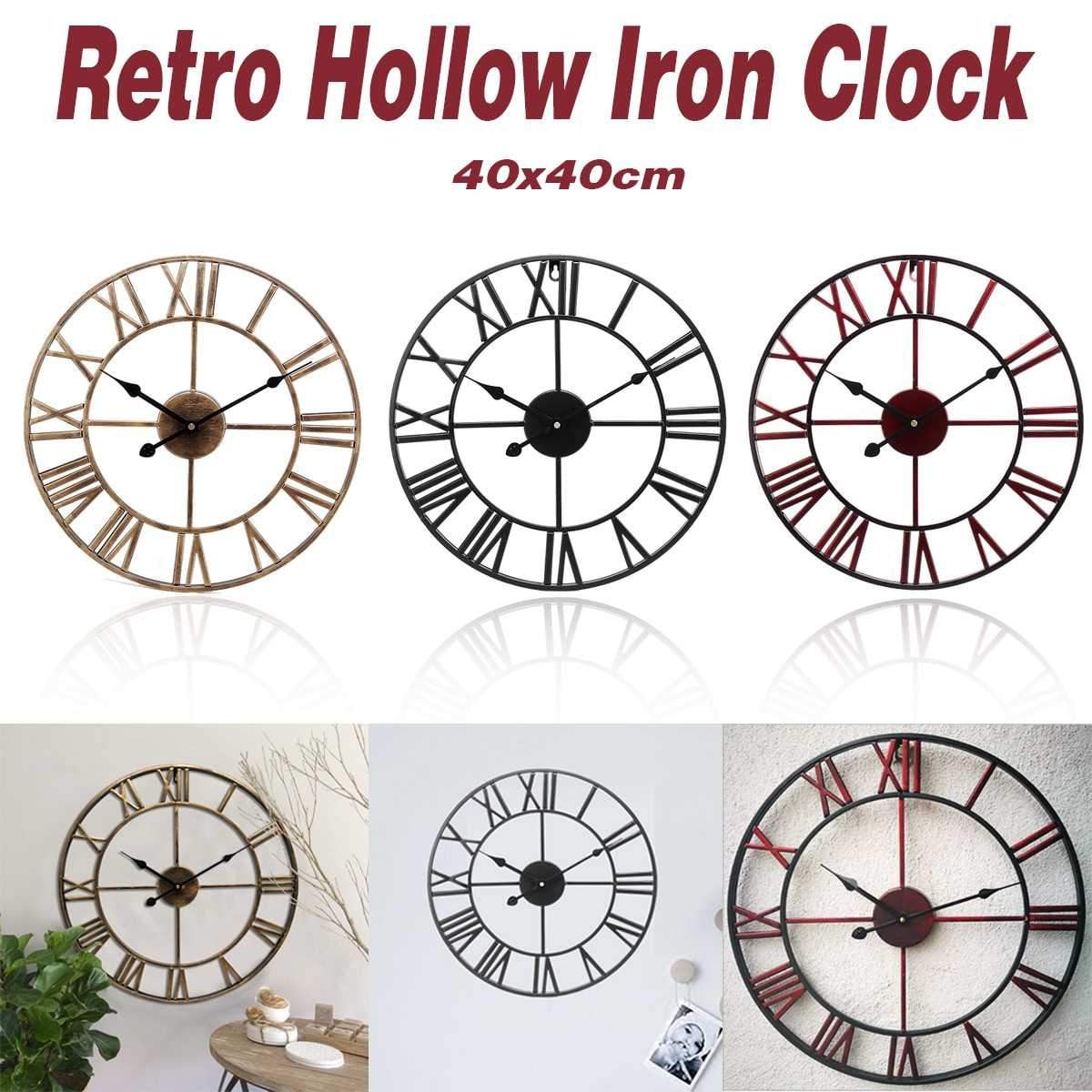 3D Roman Vintage Large Metal Wall Clock - worthyhog
