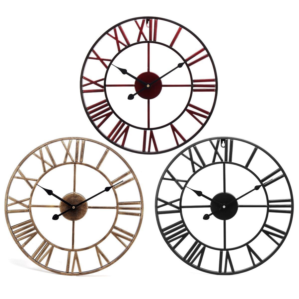 3D Roman Vintage Large Metal Wall Clock - worthyhog