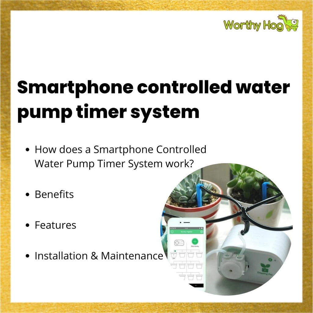 Smartphone controlled water pump timer system