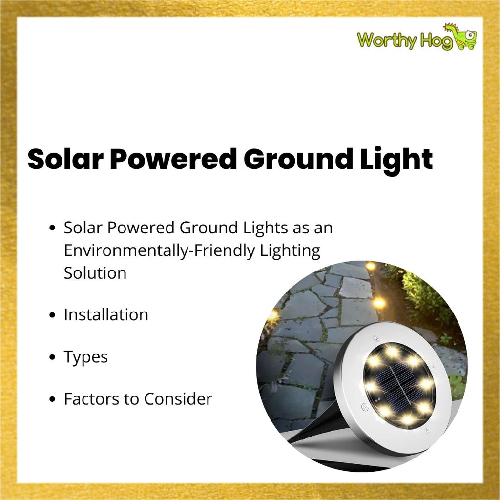 Solar Powered Ground Light