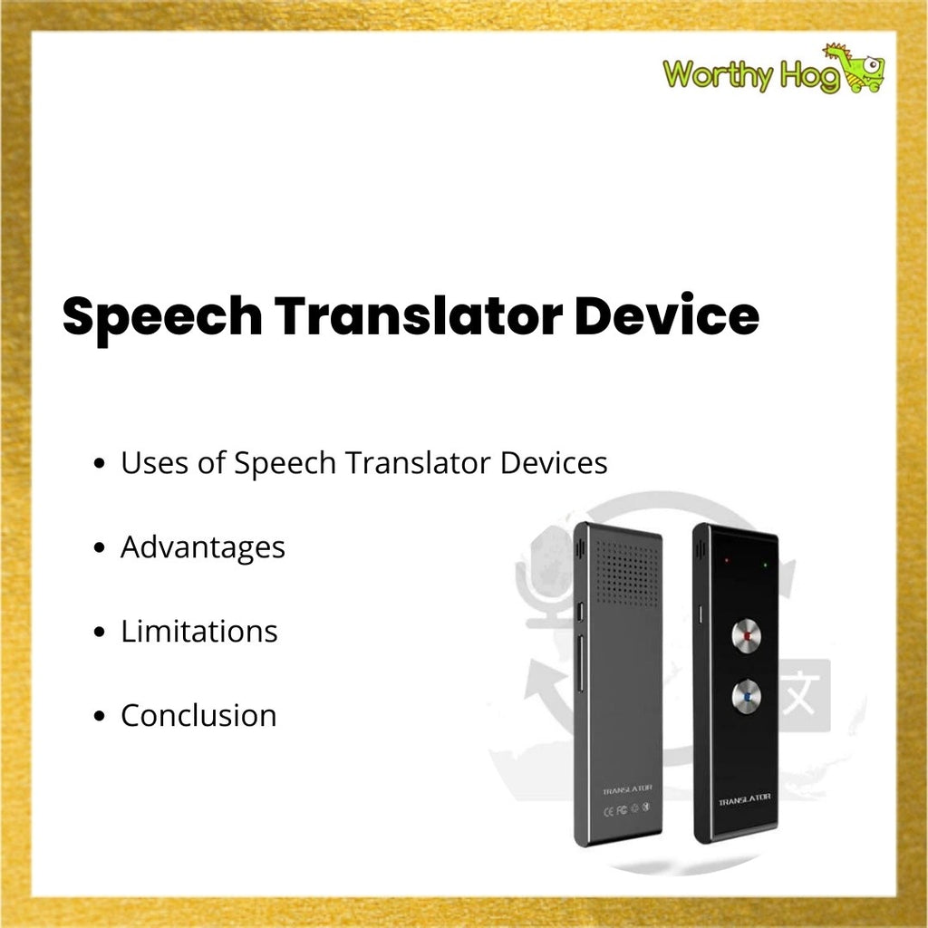 Speech Translator Device