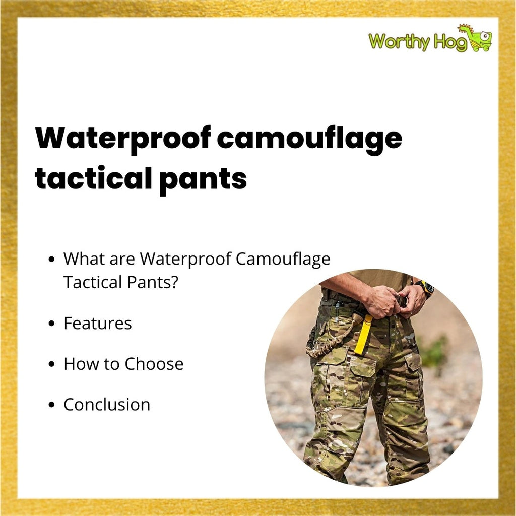 Waterproof camouflage tactical pants