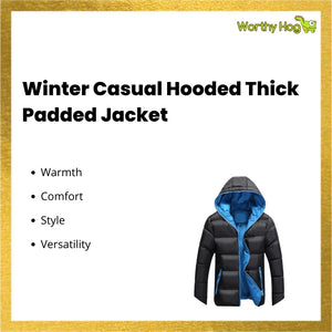 Winter Casual Hooded Thick Padded Jacket