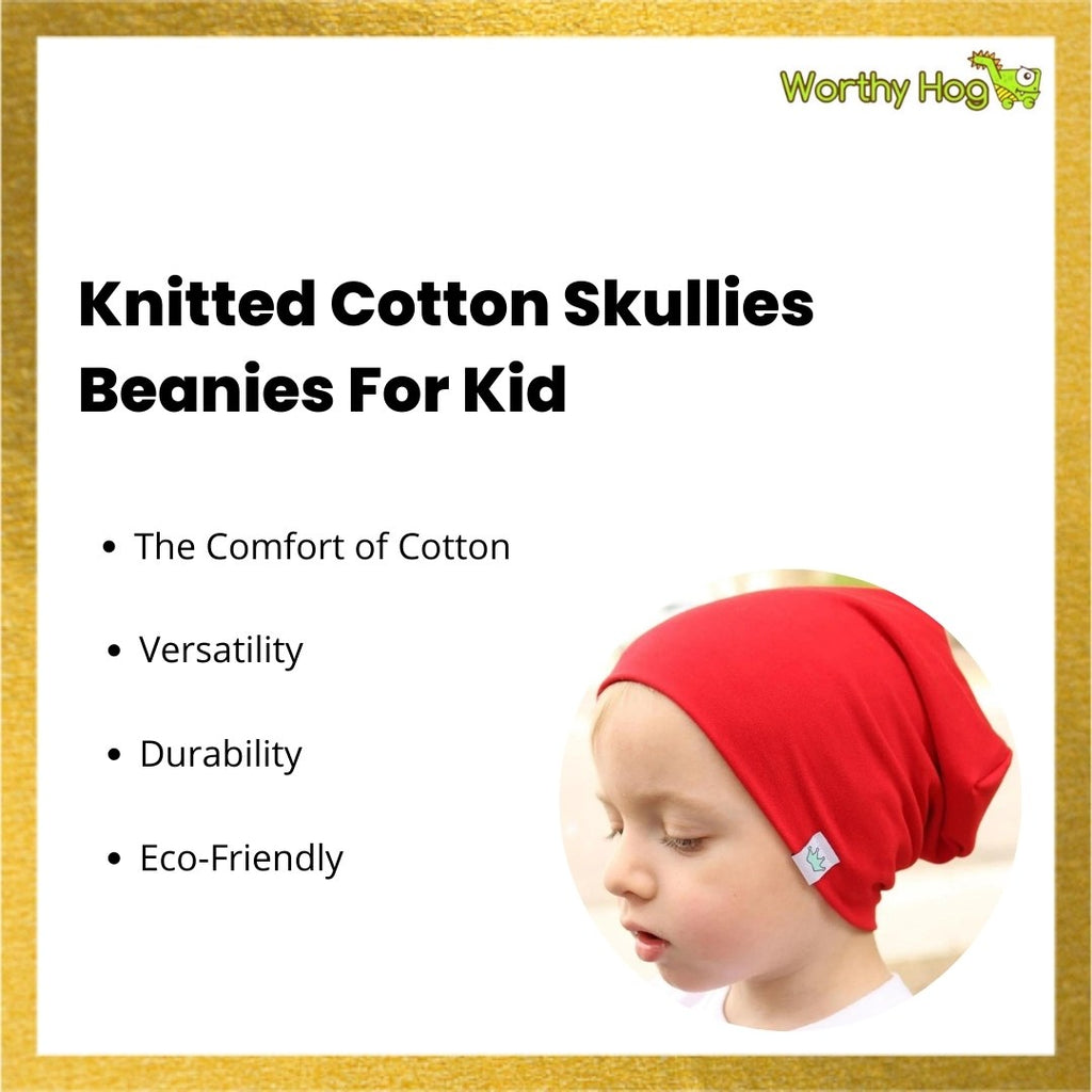 Knitted Cotton Skullies Beanies For Kid