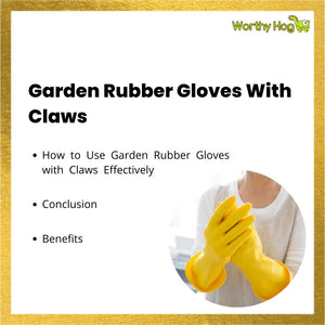 Garden Rubber Gloves With Claws
