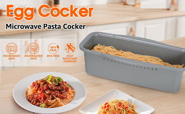 Microwave Pasta Cooker with Strainer Lid Quick