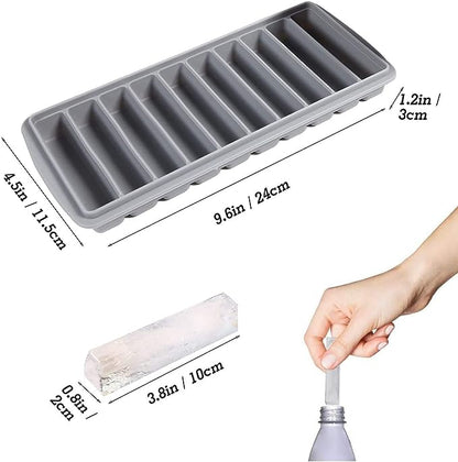 Long Ice Stick Tray Silicone with Lid