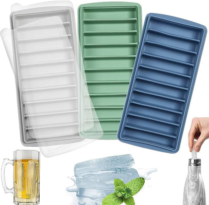 Long Ice Stick Tray Silicone with Lid