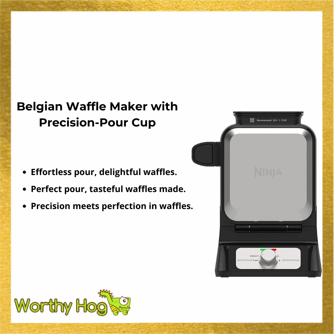 Belgian Waffle Maker with Precision-Pour Cup