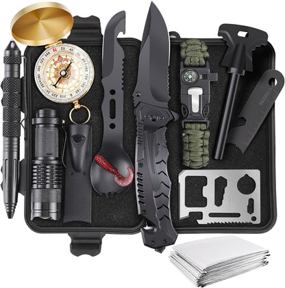 Camping and Hiking Essentials Pack 13-in-1